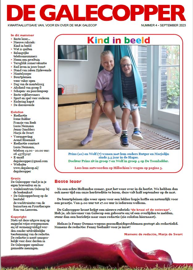 Plaatje voorkant wijkkrant